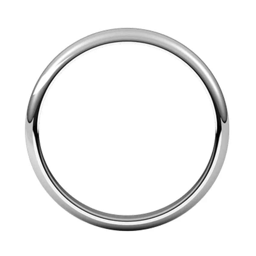 14K White Gold Stepped Edge Wedding Band