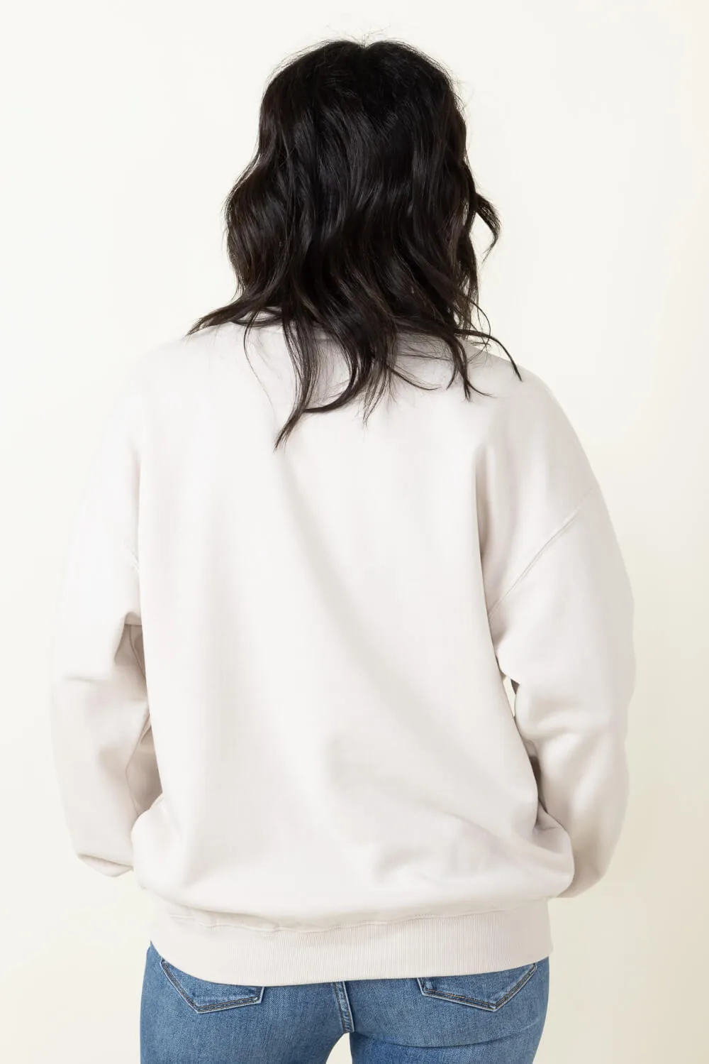 1897 Active Pasta & Vino Napa Valley Sweatshirt for Women in Beige | T727-BEIGE