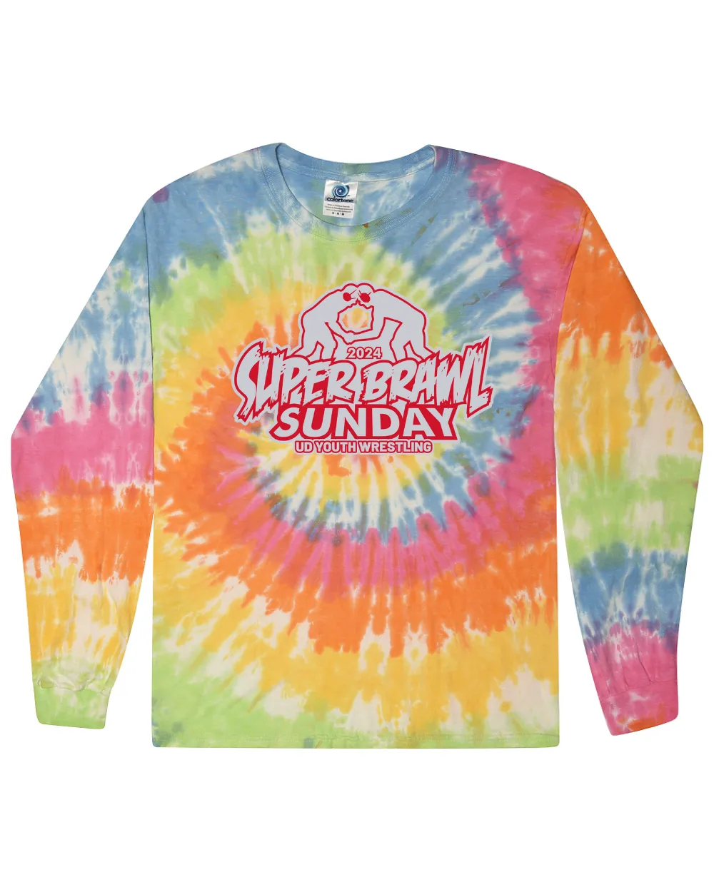2024 Super Brawl Sunday Tie Dye Long Sleeve