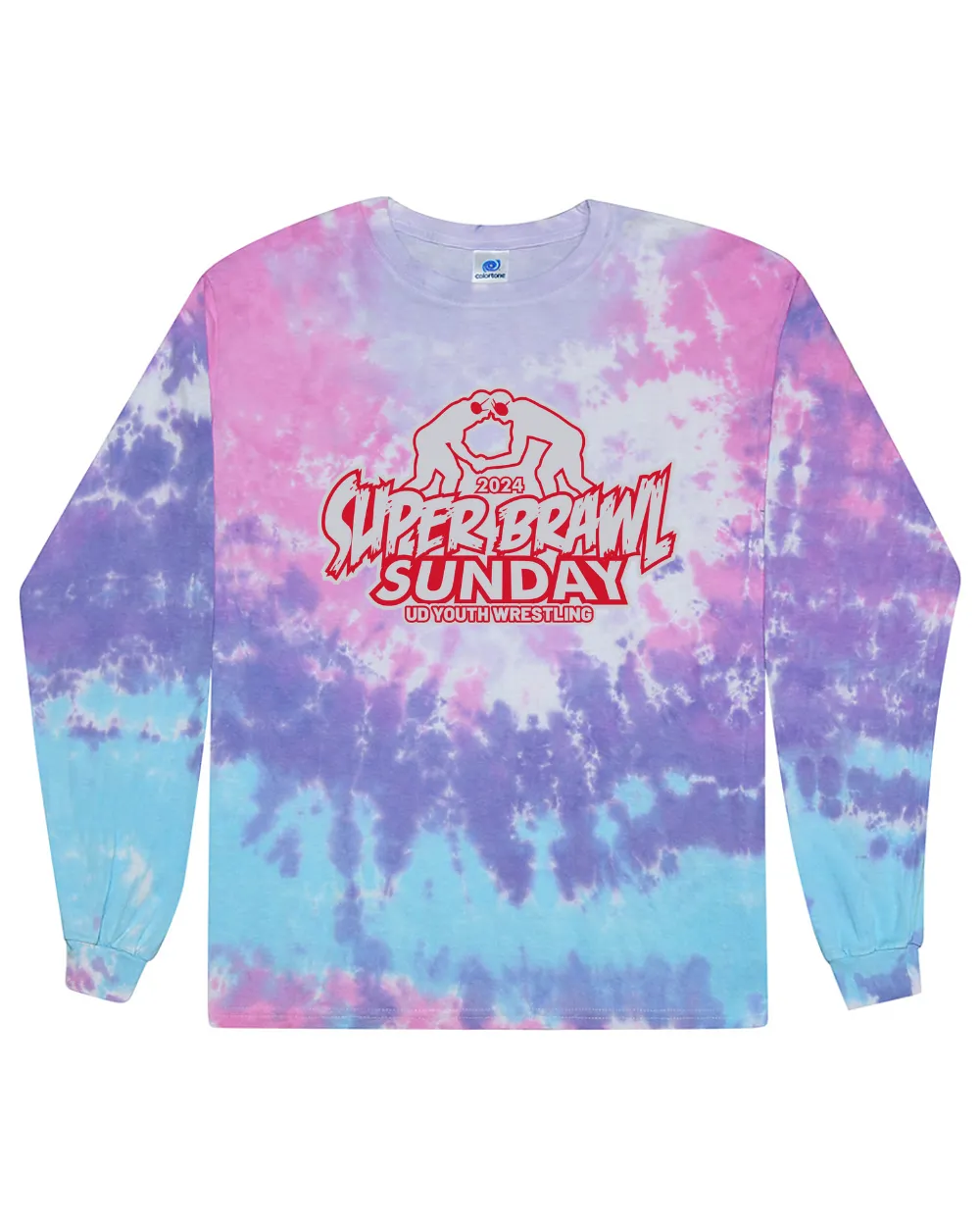 2024 Super Brawl Sunday Tie Dye Long Sleeve