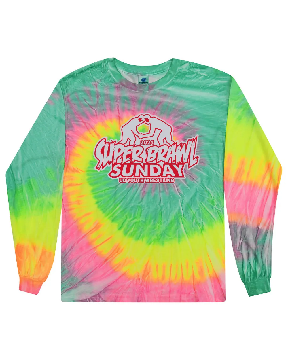 2024 Super Brawl Sunday Tie Dye Long Sleeve