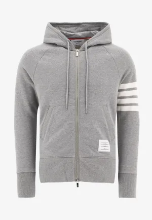 4-bar Stripes Zip-Up Hooded Sweatshirt