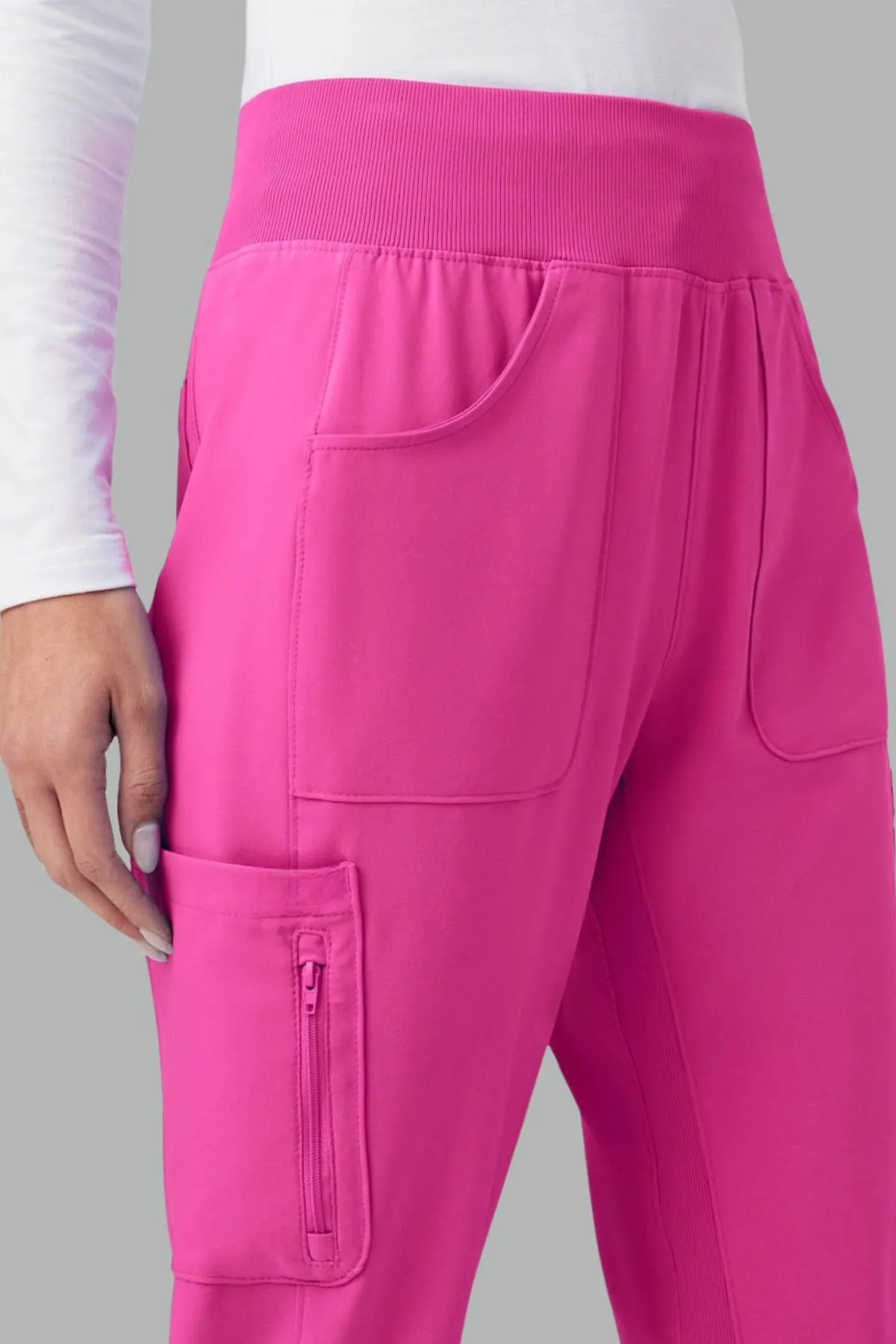 7-Pocket Rib Knit Waistband Cargo Jogger