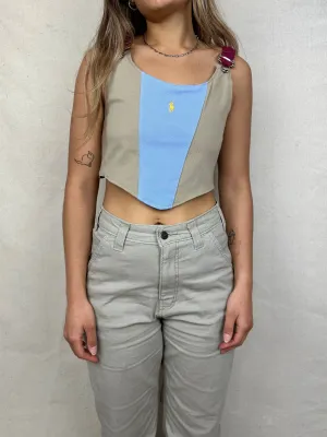 90's Reworked Ralph Lauren Embroidered Vintage Corset Size 8