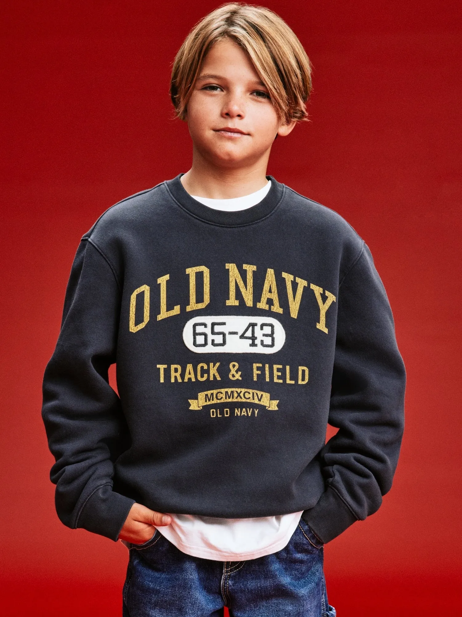 94 Gender-Neutral Logo-Graphic Sweatshirt for Kids