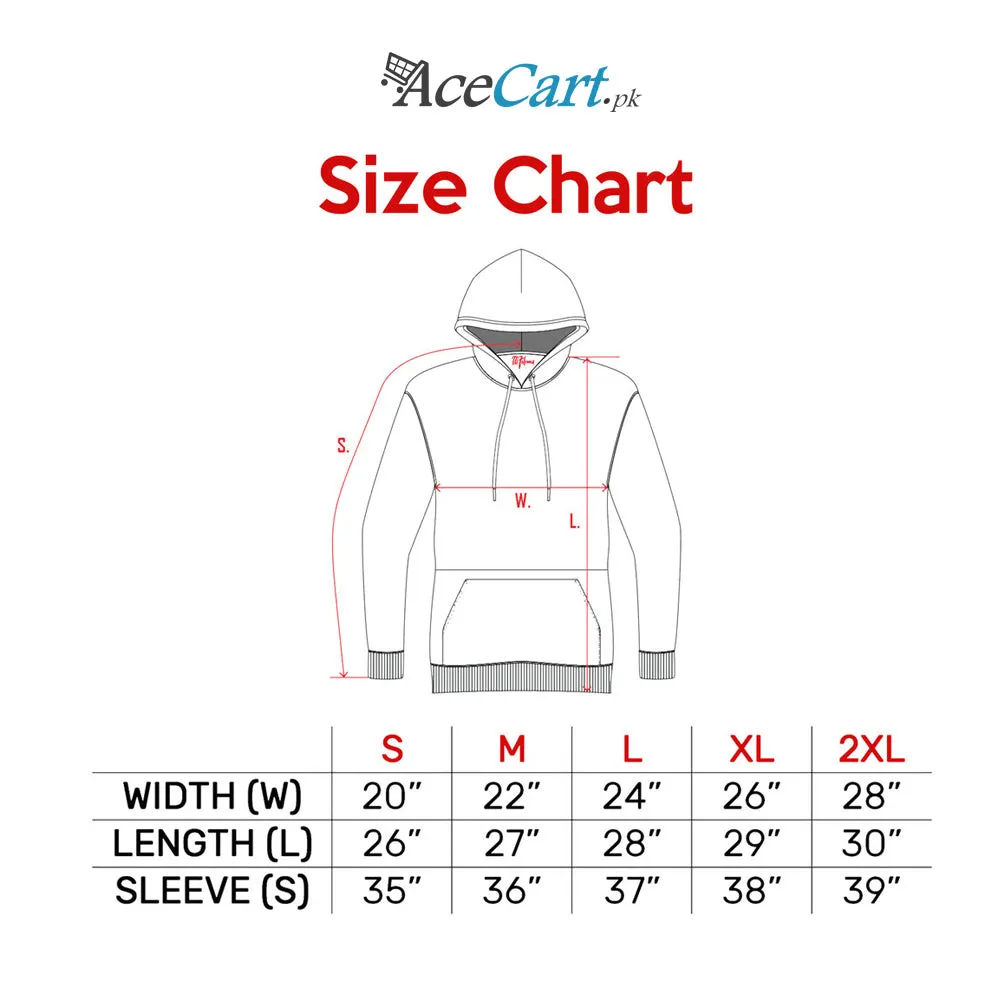 Ace Zipper Fleece Printed Pull Over Hoodie 582