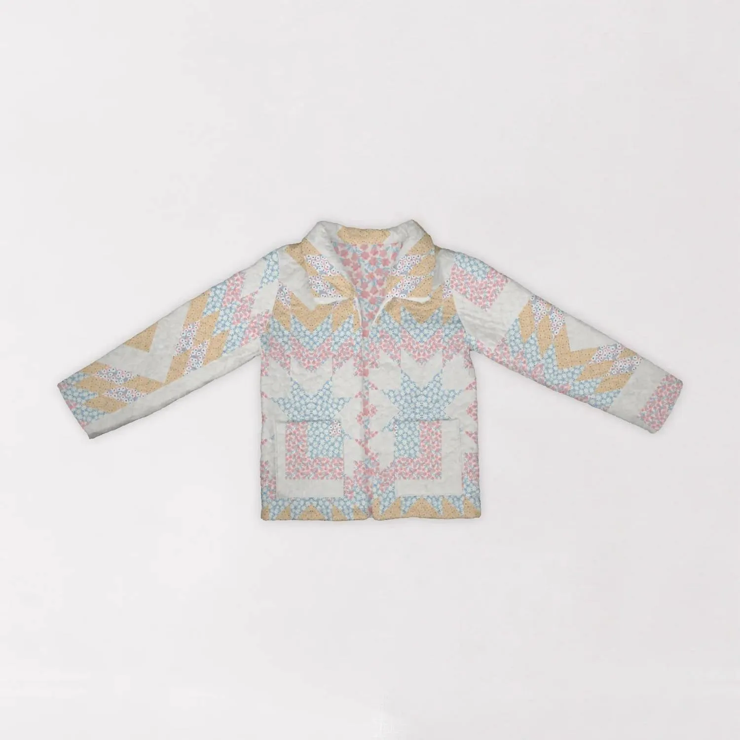 Adeline Quilted Jacket In Grey Multi
