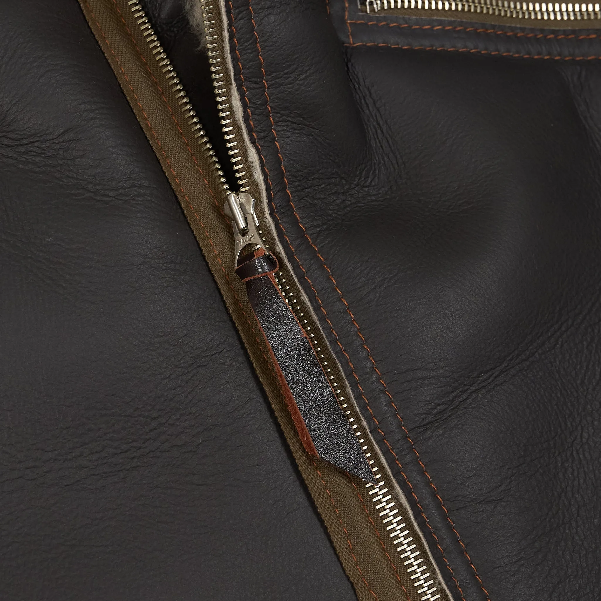 Aero Leather D-1 Shearling Bomber Leather Jacket