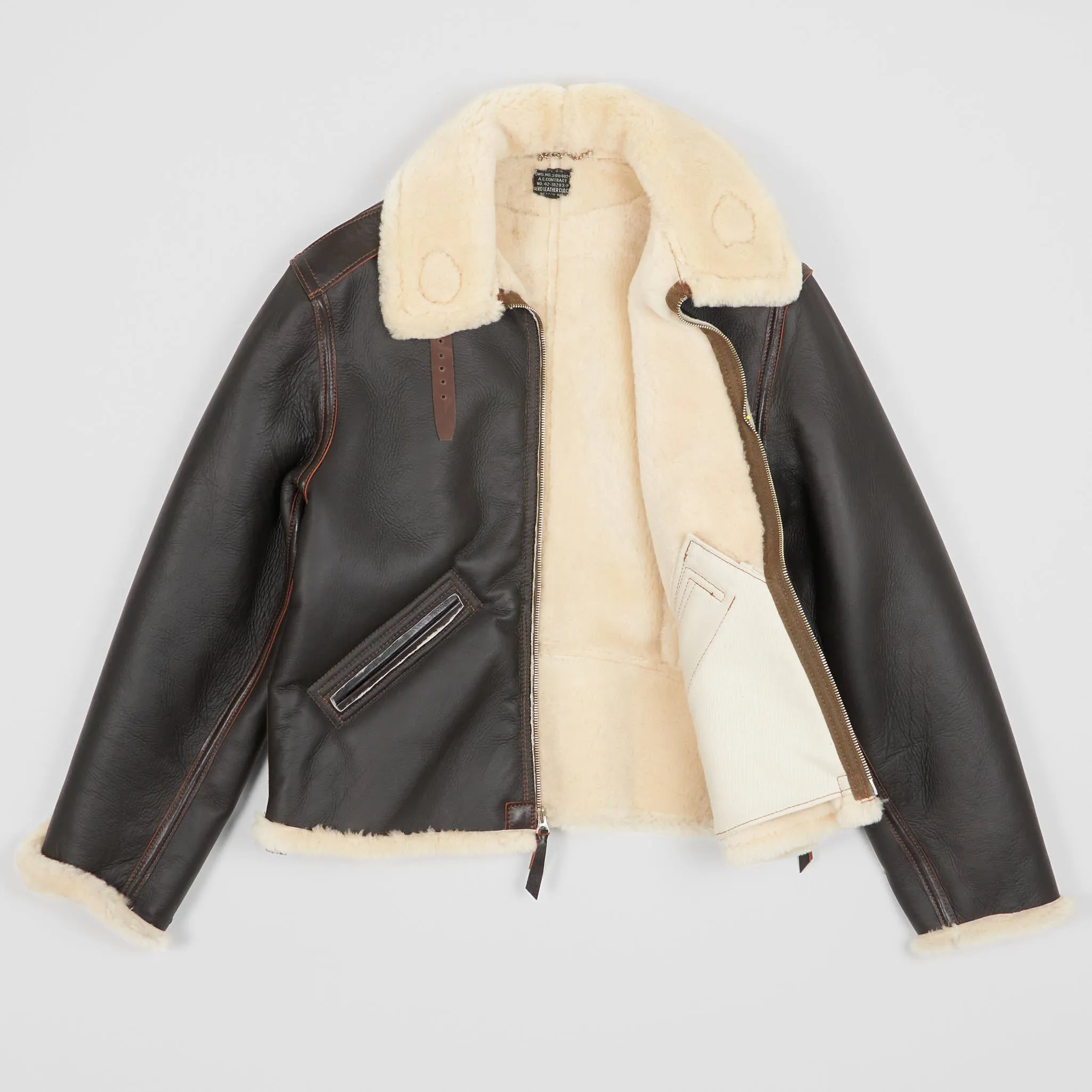 Aero Leathers B-6 USAAF Shearling Bomber Leather Jacket