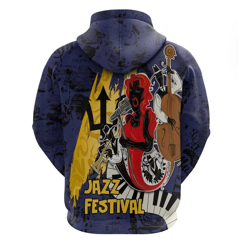 Afro-Barbados Jazz Festival Zip Hoodie Abstract Jazz Art LT03