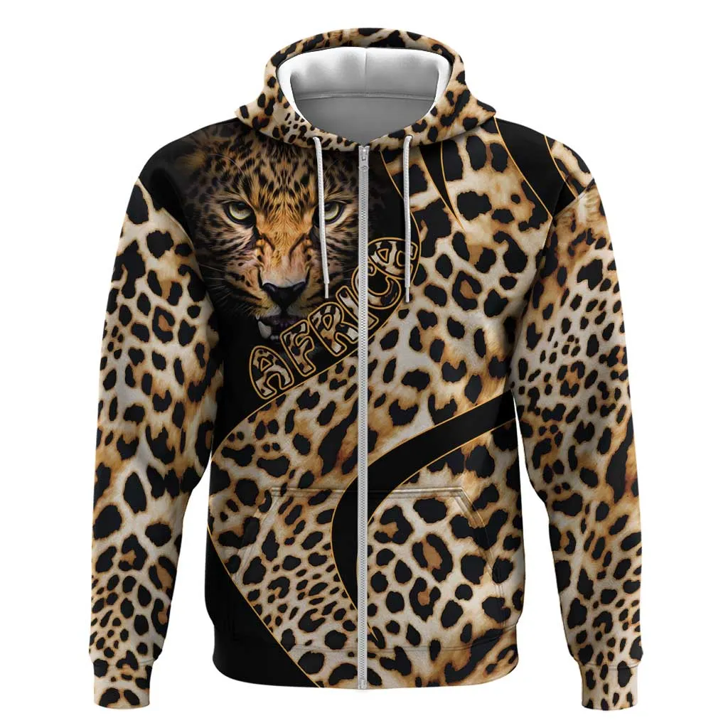 Afro Leopard Skin Pattern Hoodie Version 01 LT9