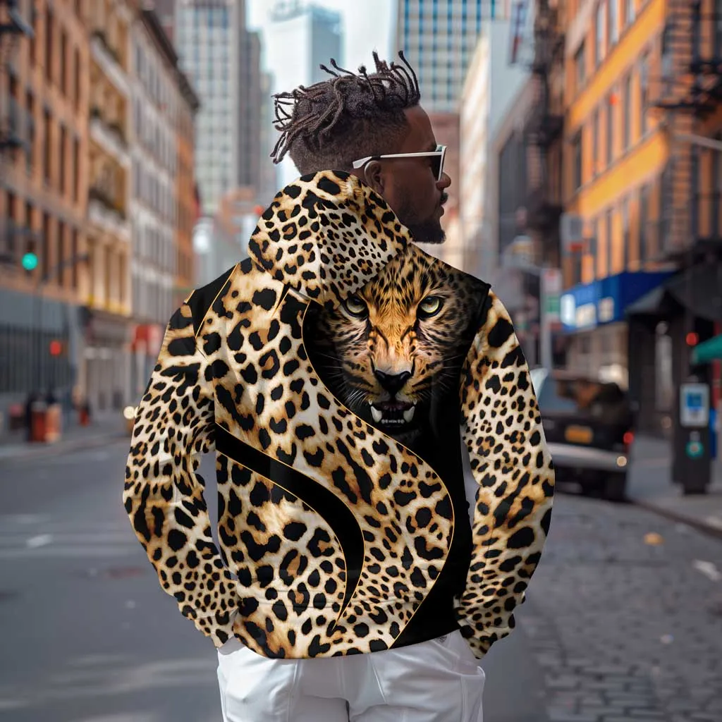 Afro Leopard Skin Pattern Hoodie Version 01 LT9