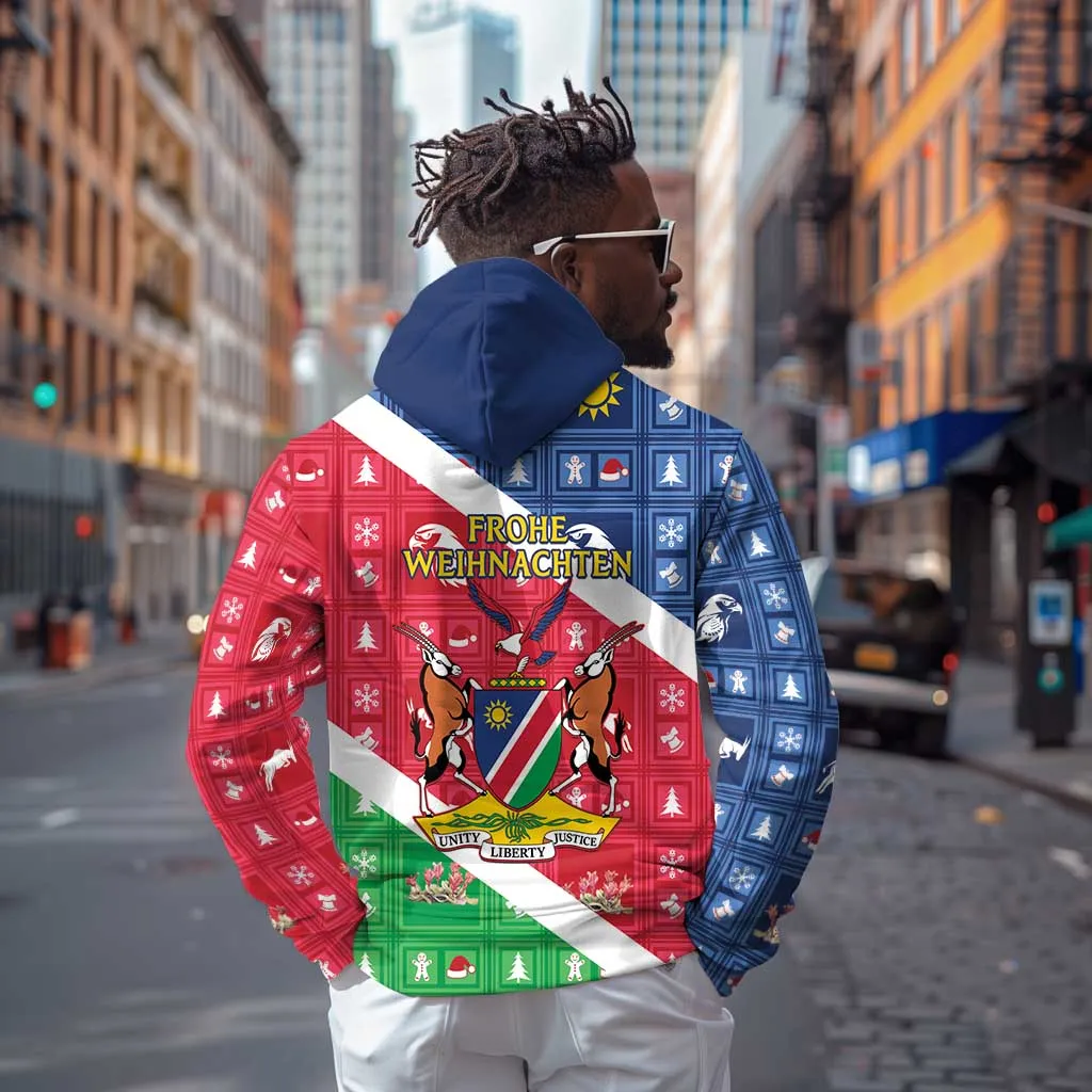 Afro Namibia Zip Hoodie Coat Of Arms Christmas Style LT15