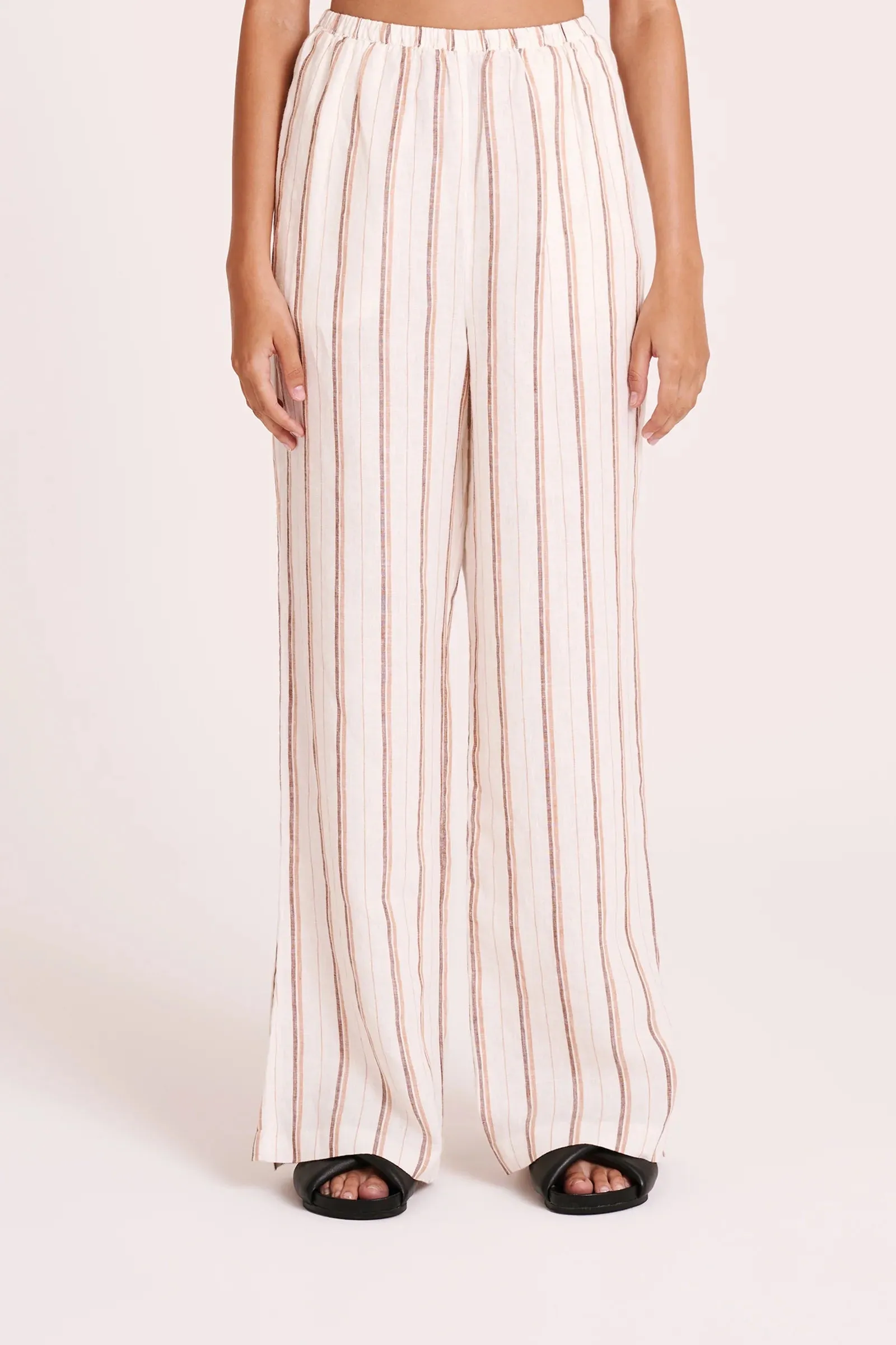 Aisha Linen Pant AMBER STRIPE