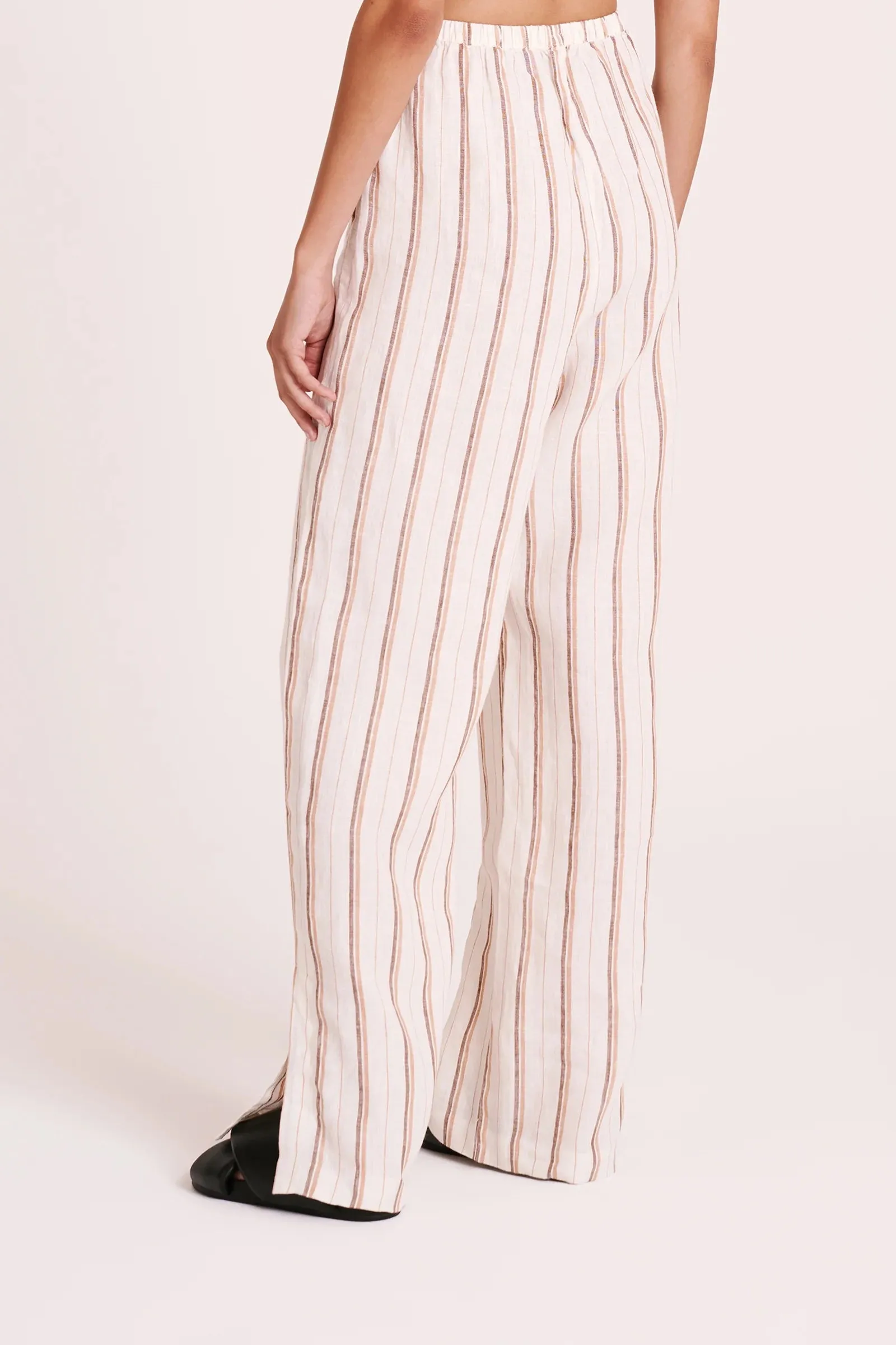 Aisha Linen Pant AMBER STRIPE