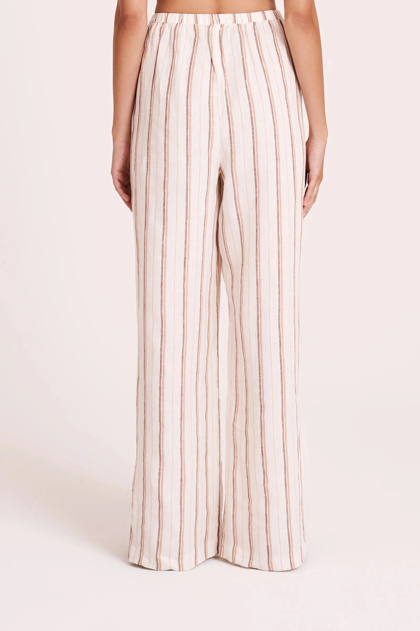 Aisha Linen Pant AMBER STRIPE