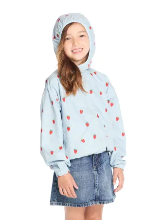 Allover Strawberries Zip Up Hoodie