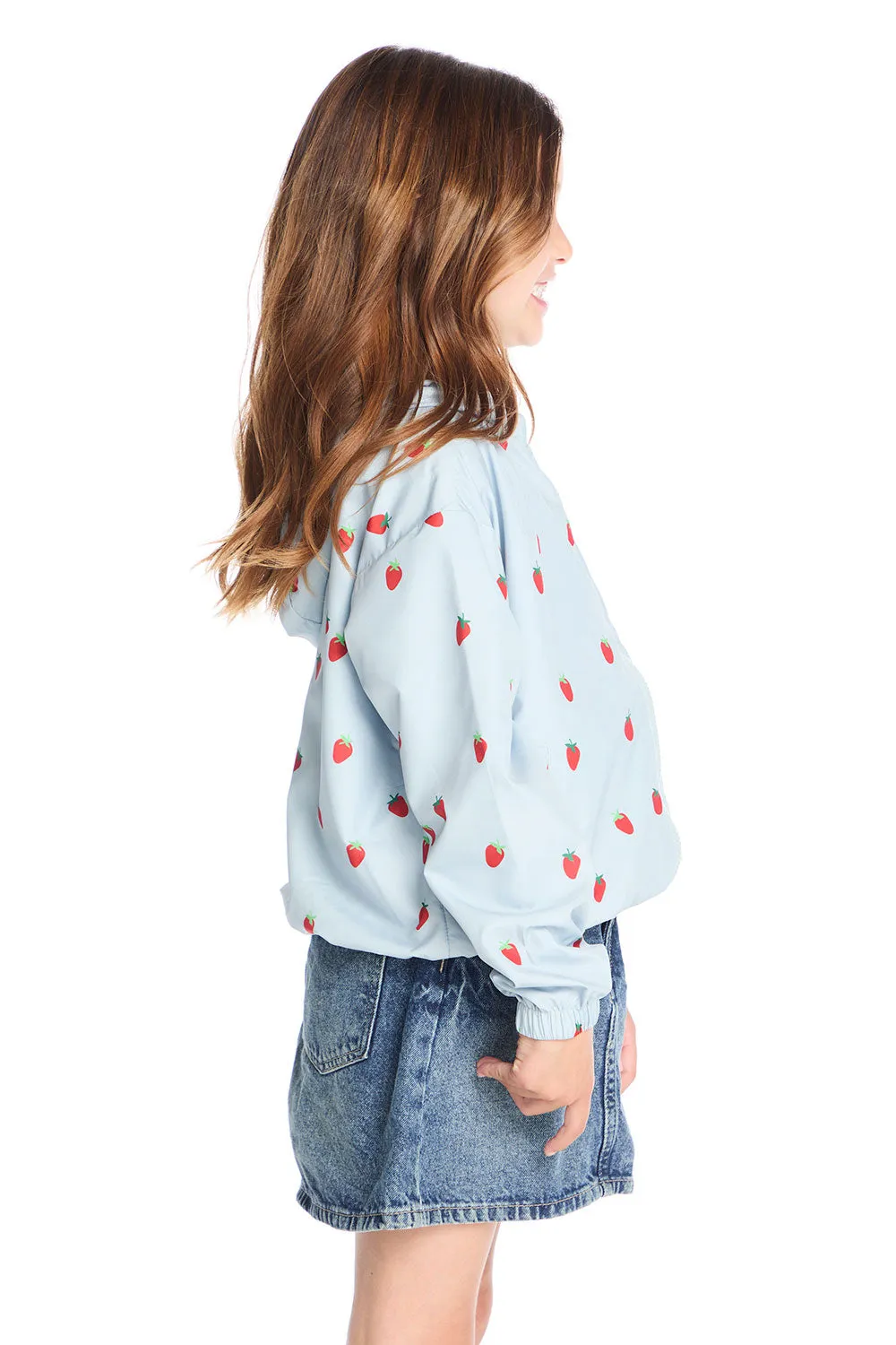 Allover Strawberries Zip Up Hoodie