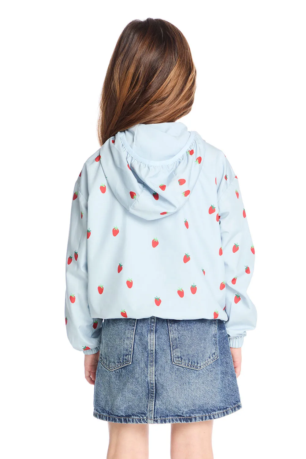 Allover Strawberries Zip Up Hoodie