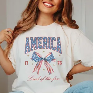 America Land of the Free Graphic T-Shirt