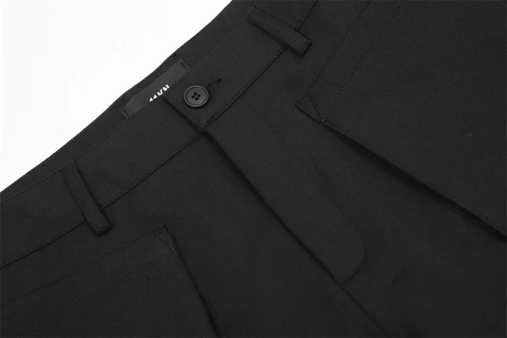 American-style High Street Vibe Workwear Casual Trousers Men's Trendy Brand Three-dimensional Patch Pocket Multi-pocket Loose Straight Wide-leg Pants