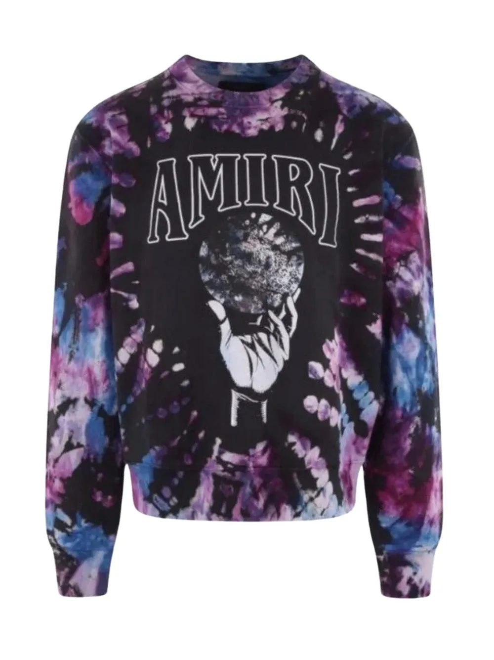 Amiri Crystal Ball Tie-Dye Purple Sweatshirt