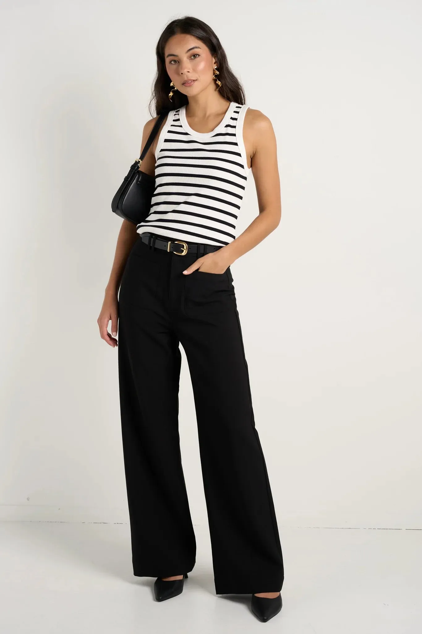 Among The Brave Zoey Black Tailored Pants