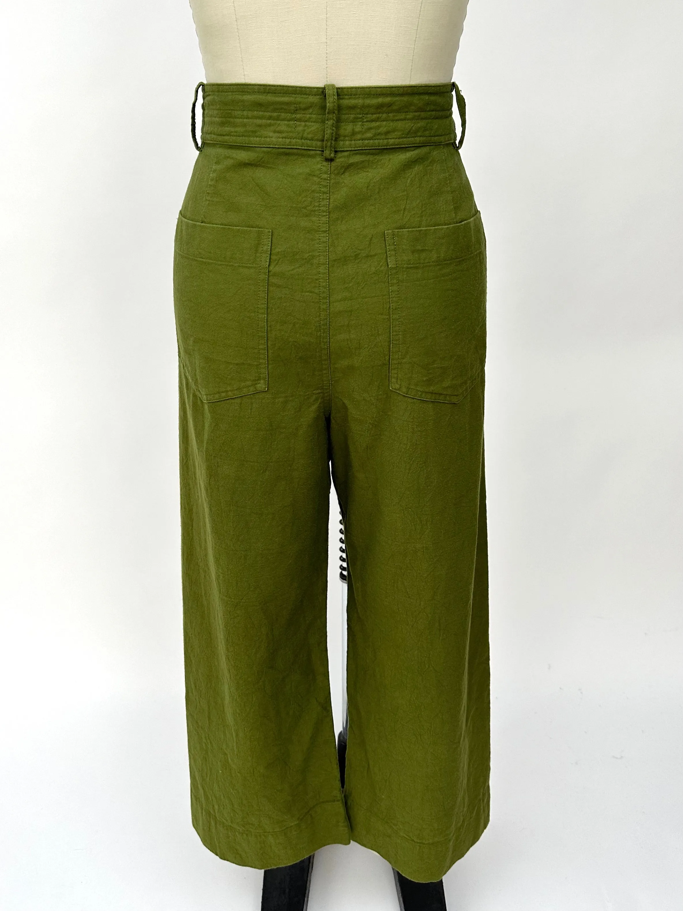 Apiece Apart Olive Wide-Leg Pants