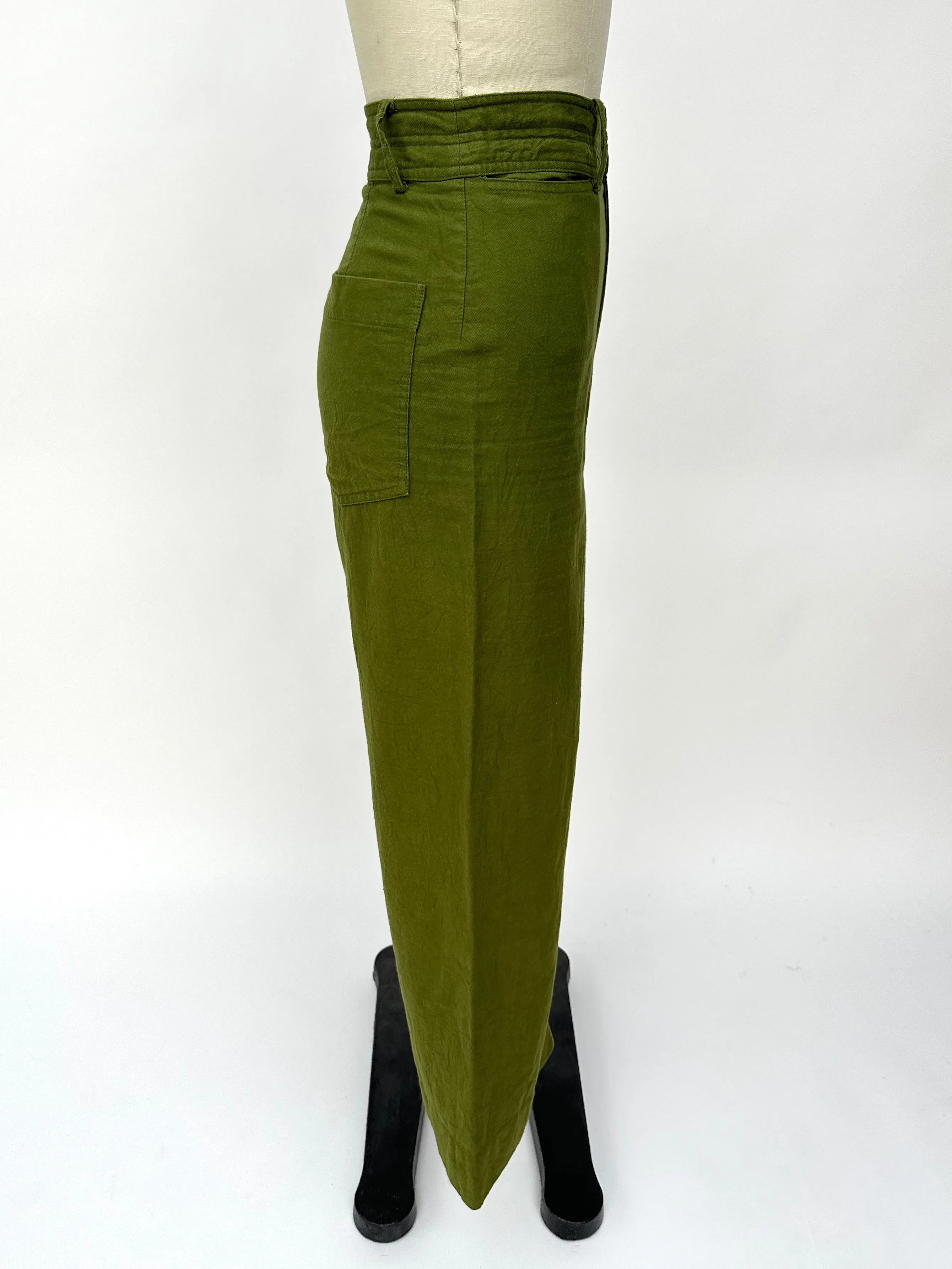 Apiece Apart Olive Wide-Leg Pants
