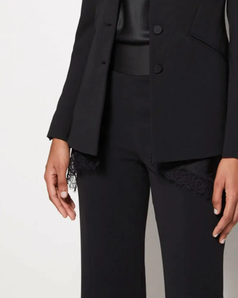 Ariah Crepe Satin Combo Front Slit Pant