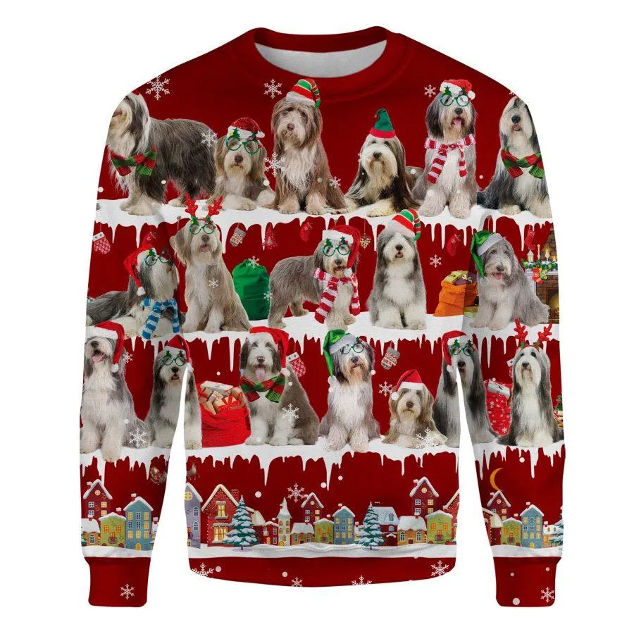 Bearded Collie - Snow Christmas - Premium Sweatshirt