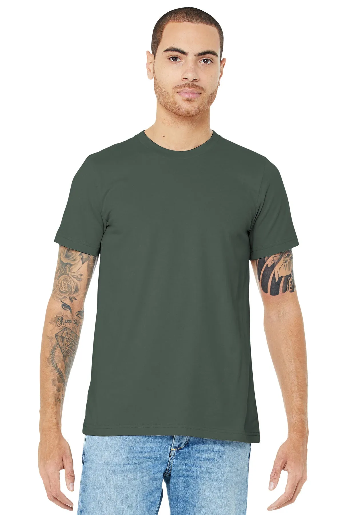BELLA CANVAS  Unisex Jersey Short Sleeve Tee. BC3001 Military Green