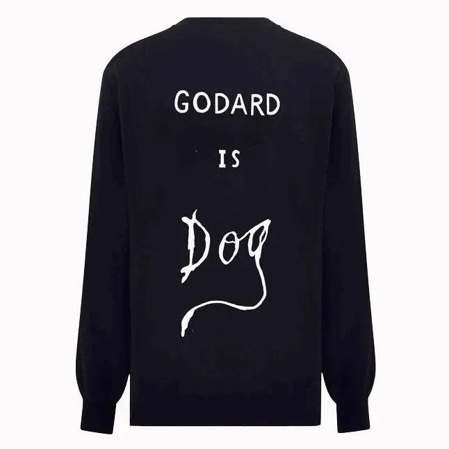 Bella Freud Ginsberg Is God Long-Sleeved T-Shirt Black
