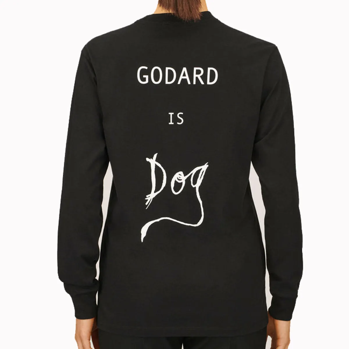 Bella Freud Ginsberg Is God Long-Sleeved T-Shirt Black