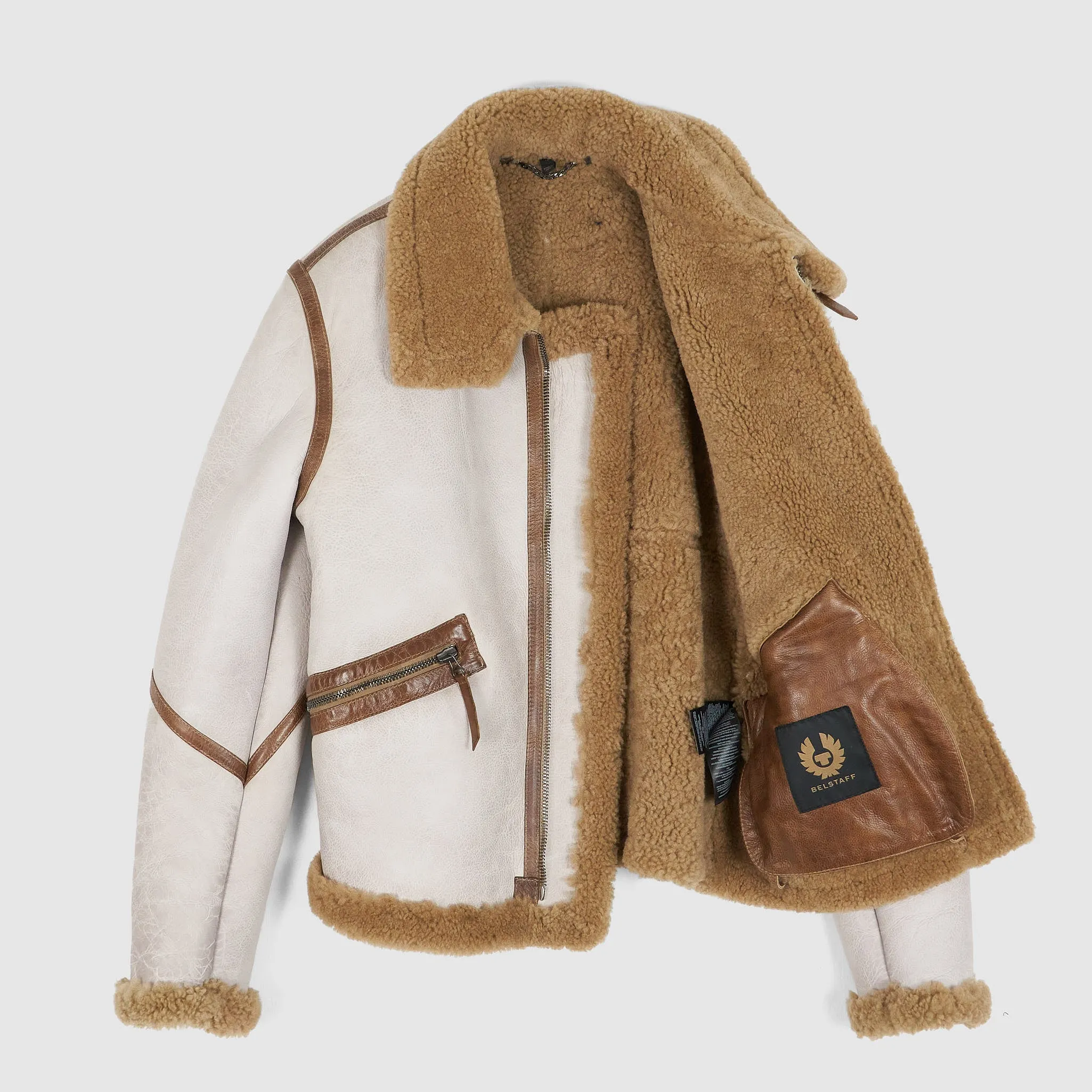 Belstaff Aviator Centenary Shearling Bomber Jacket
