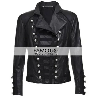 Benedetta Military Women Black Motorcycle Leather Jacket