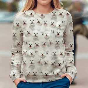 Bichon Frise - Full Face - Premium Sweatshirt