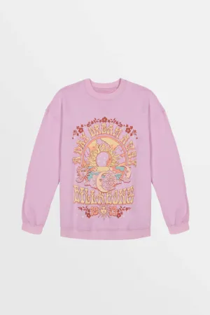 Billabong Youth Day Dreaming Crewneck Sweatshirt for Girls in Lilac Smoke | BSFHB05S-530-LILAC