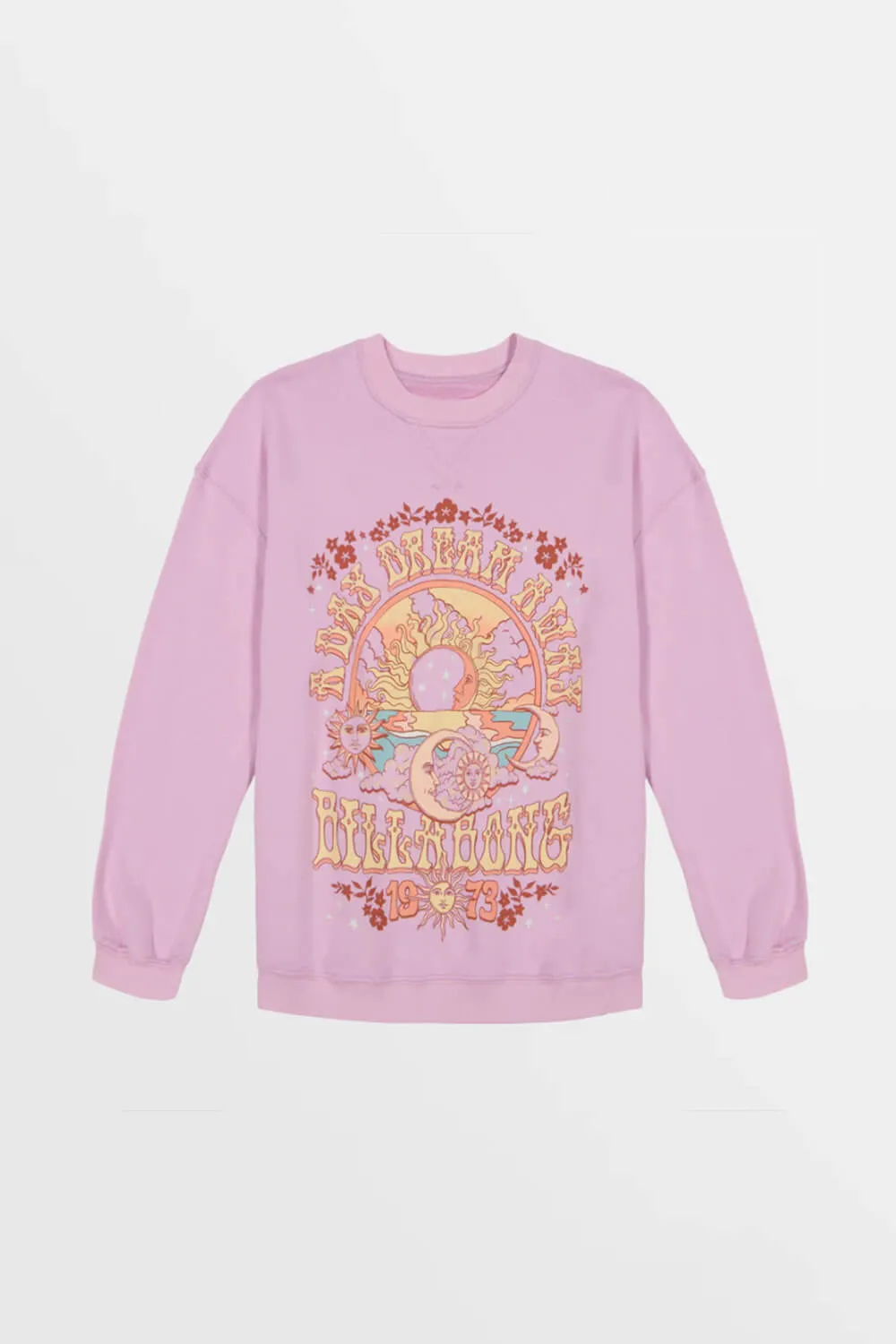 Billabong Youth Day Dreaming Crewneck Sweatshirt for Girls in Lilac Smoke | BSFHB05S-530-LILAC