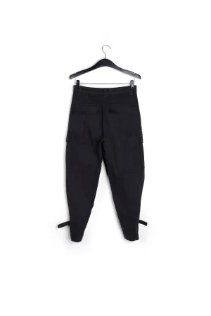 Black cargo trousers