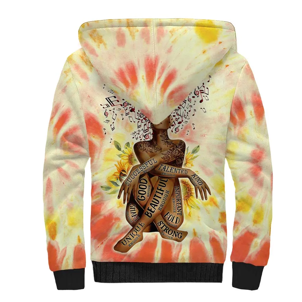 Black Queen Tie Dye Sherpa Hoodie DT02