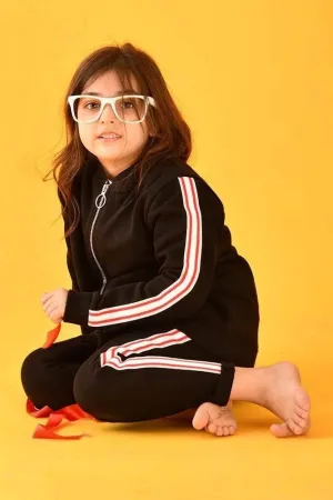 BLACK ZIP UP SWEATSHIRT (FLEECE)