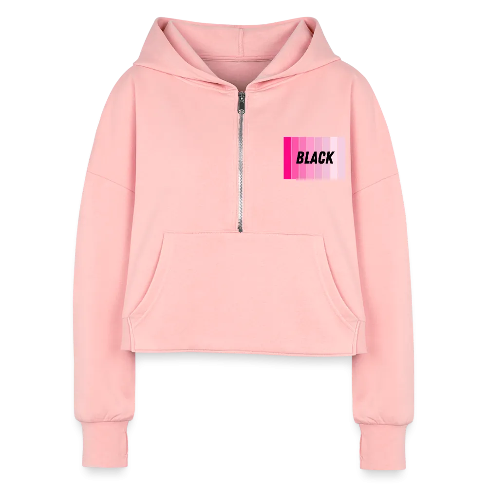 BlackPink Women's Half Zip Cropped Hoodie Self-love Spring