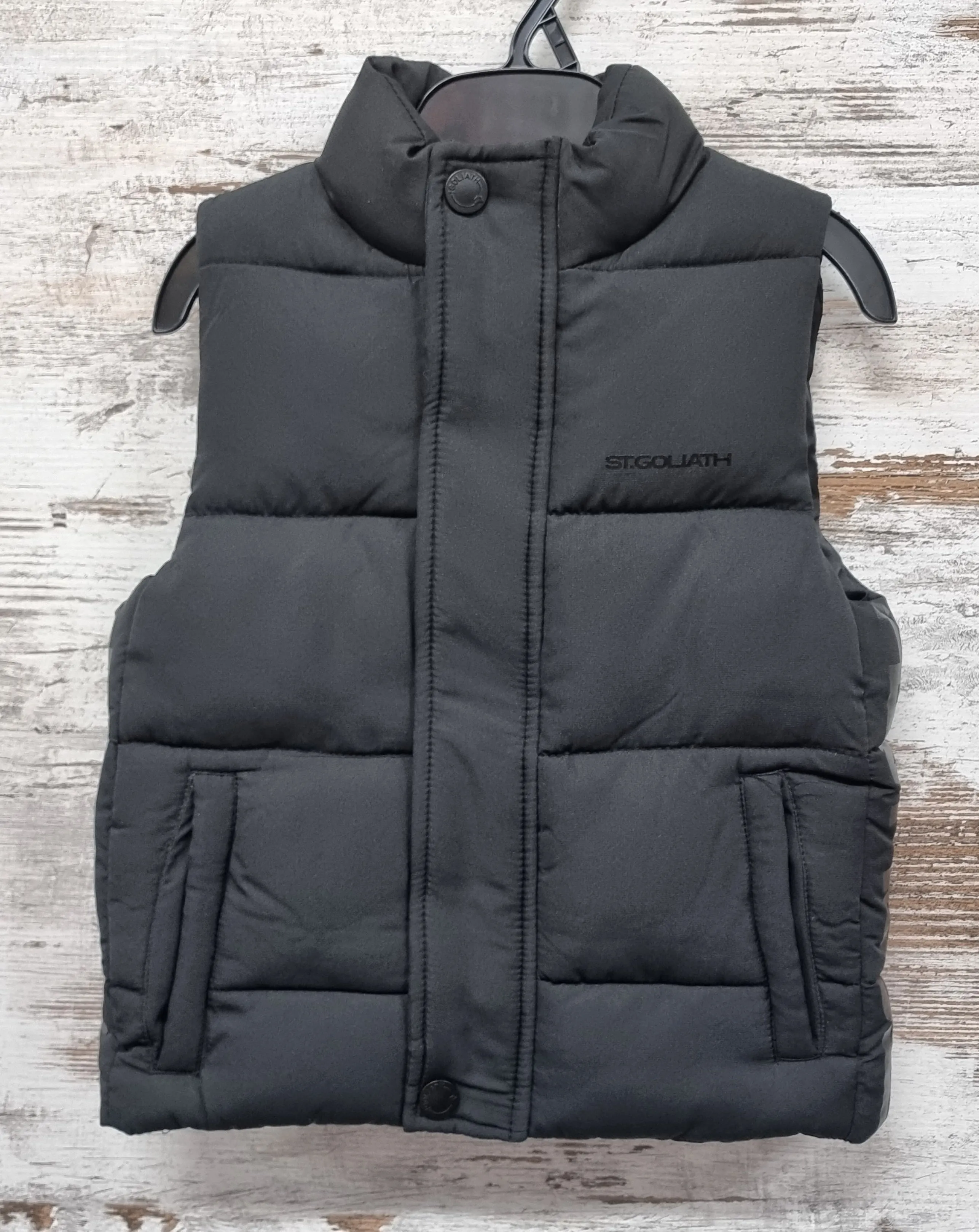 Boys Blackout Puffer Vest by St Goliath