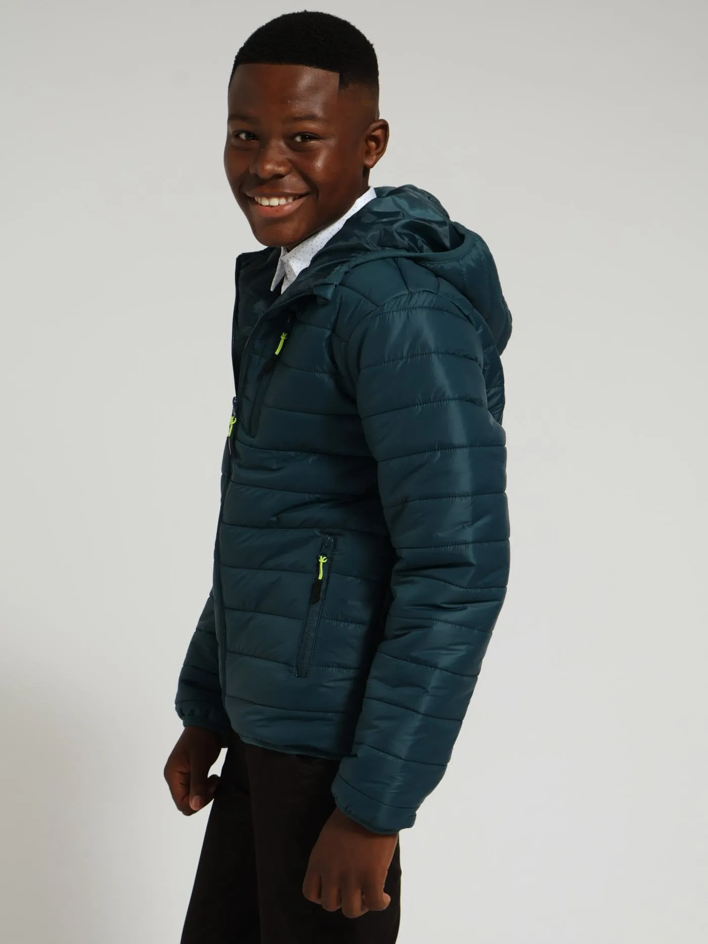 Boys Puffer Jacket - Teal