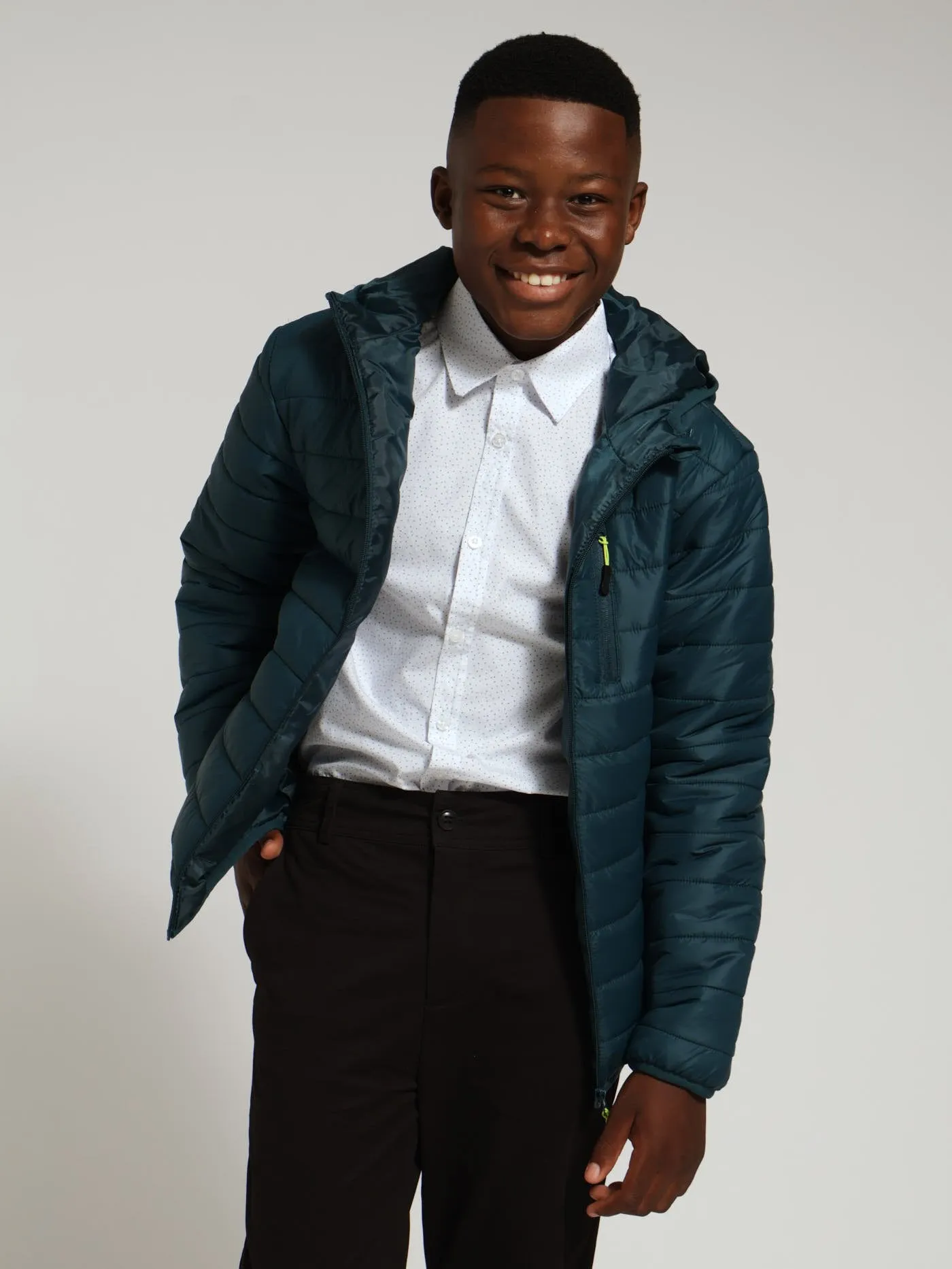 Boys Puffer Jacket - Teal