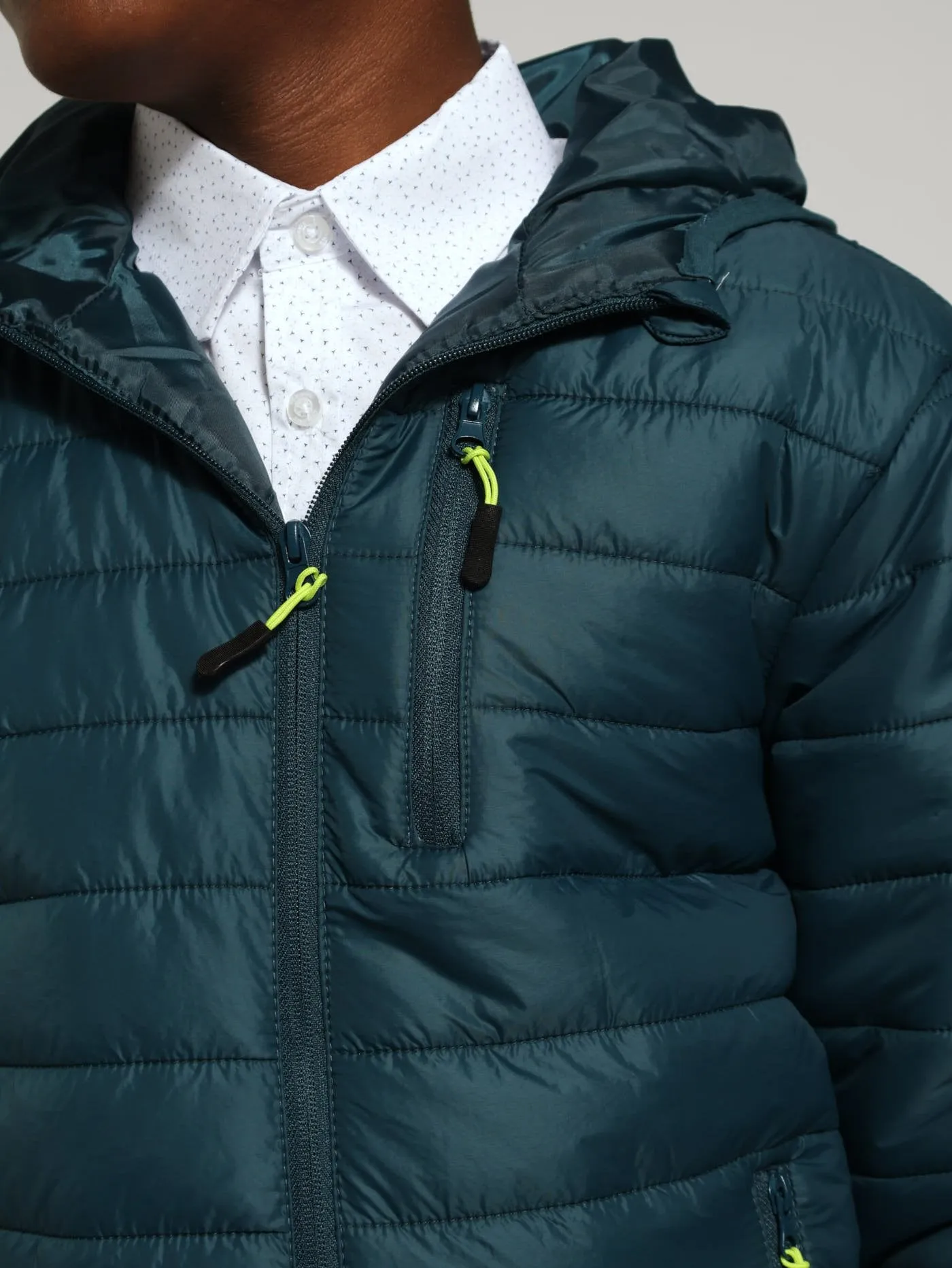Boys Puffer Jacket - Teal