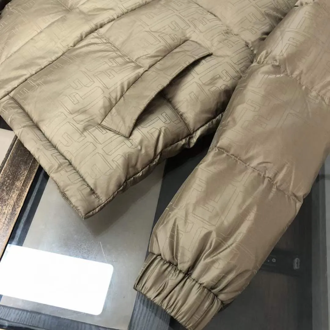Branded Logo-Patched Hooded Puffer Jacket