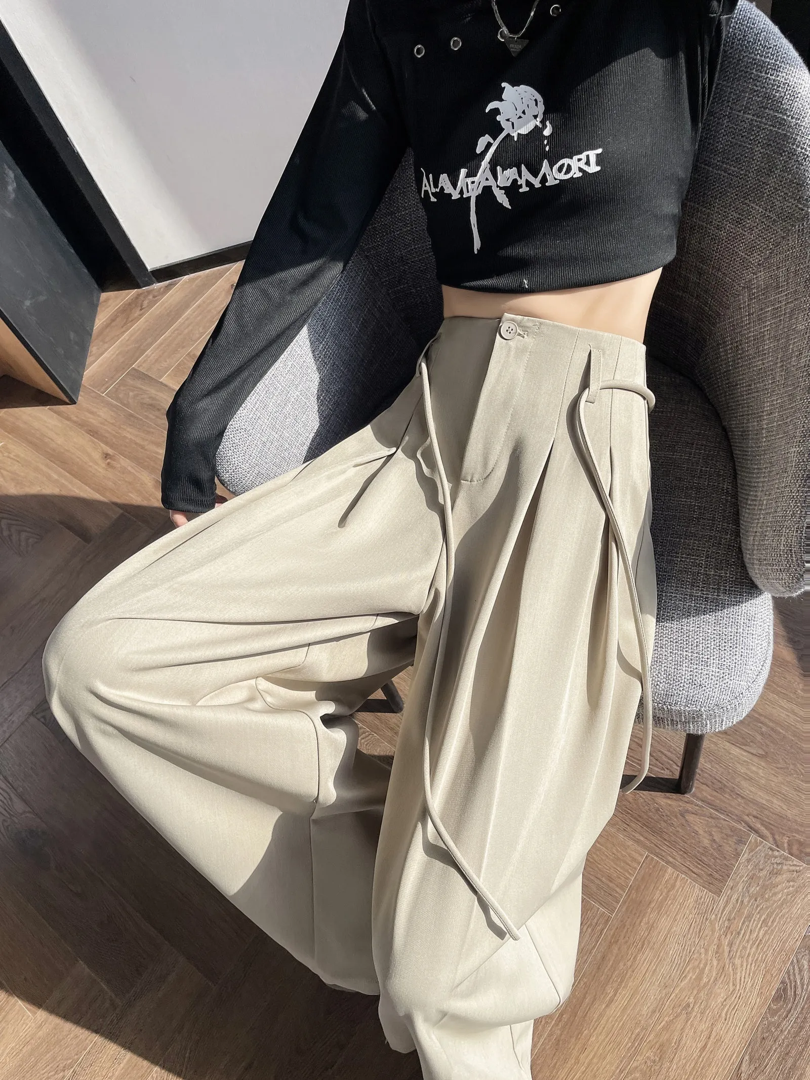 Breathable and Loose Fit Wide Leg Trousers Perfect for Summer