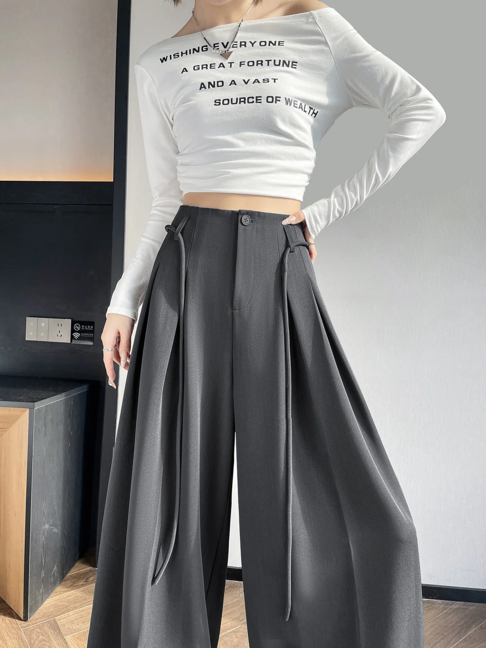 Breathable and Loose Fit Wide Leg Trousers Perfect for Summer